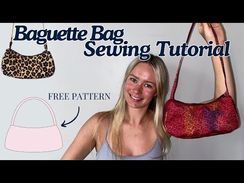DIY Baguette Bag Tutorial [FREE PATTERN] - How to sew a trendy shoulder bag (with sewing pattern)