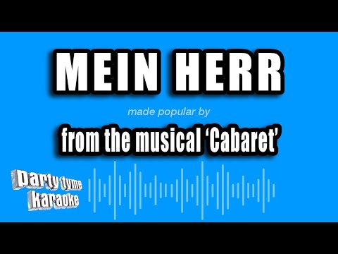 'Cabaret' - Mein Herr (Karaoke Version)