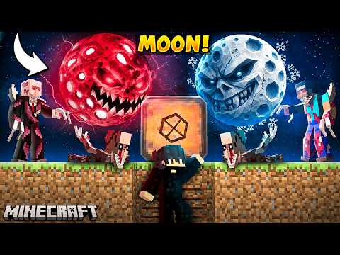 We Created BUNKER to Survive SCARY LUNAR MOON in Minecraft...