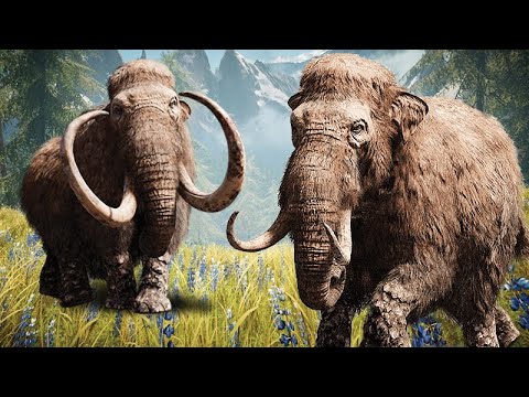 Caçando MAMUTES com o URSO-DAS-CAVERNAS  -  Brutal Prehistoric Beast fights in Far Cry Primal!