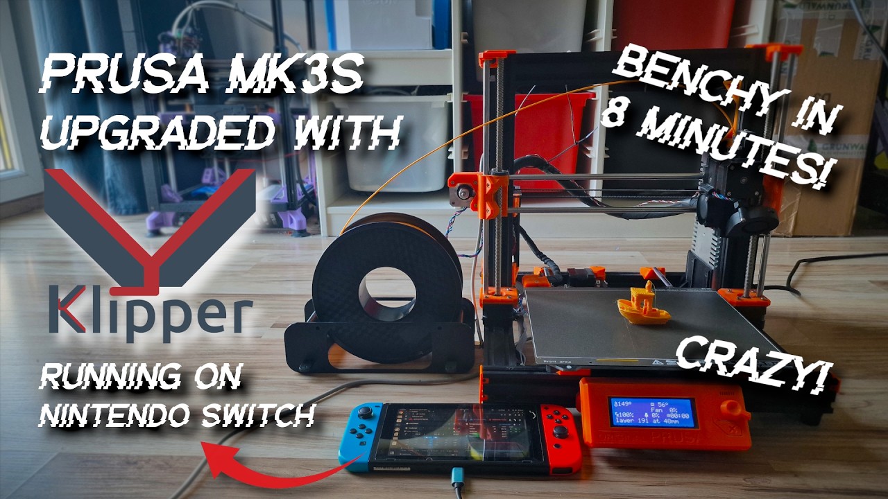Klipper on a Nintendo Switch Made My Prusa MK3S 10x Faster - YouTube