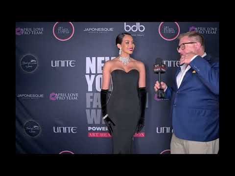 Ms World 2024 Diana Moreno (Colombian Model) wearing Vizcara at Art Hearts NYFW