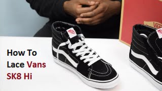 how to put the laces on vans