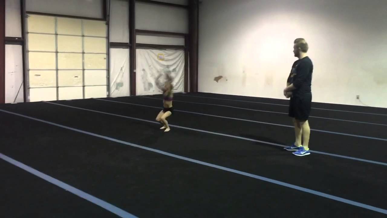 Lily Roundoff Backflip at tumbling- age 6