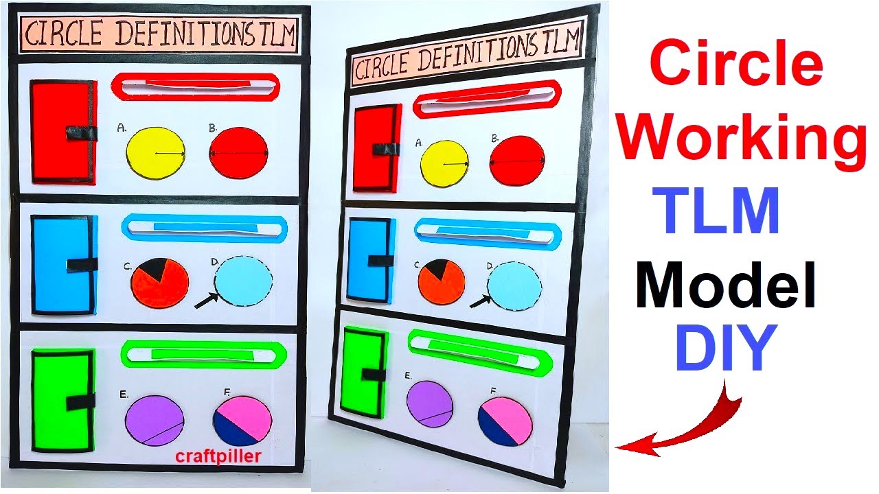 circle maths working model - geometry working model | circle definitions | craftpiller @howtofunda