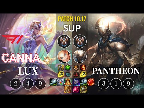 T1 Canna Lux vs Pantheon Sup - KR Patch 10.17