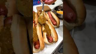 Making American Coney Island’s famous #chilicheesedog!🎡🌭😍 #hotdogs #detroit #lasvegas