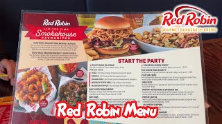 Red Robin Menu