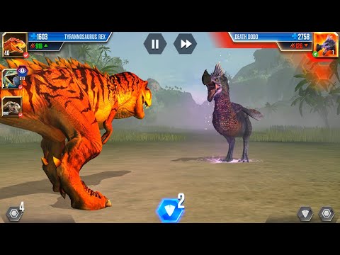 DEATH DODO VS TYRANNOSAURUS REX || Jurassic World - The Game