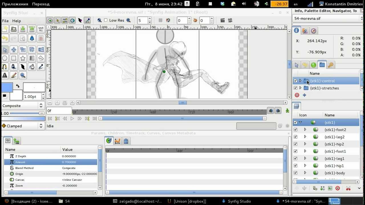 Synfig Plugins - Simple Skeleton Plugin
