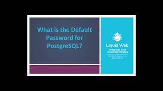 What is the Default Password for PostgreSQL?
