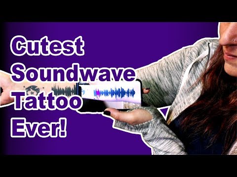 Touching sound wave tattoo.