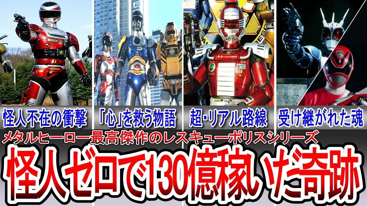 【異端にして最高傑作】レスキューポリスシリーズが特撮界に与えた「ヤバすぎる衝撃」【メタルヒーロー】【ゆっくり解説】