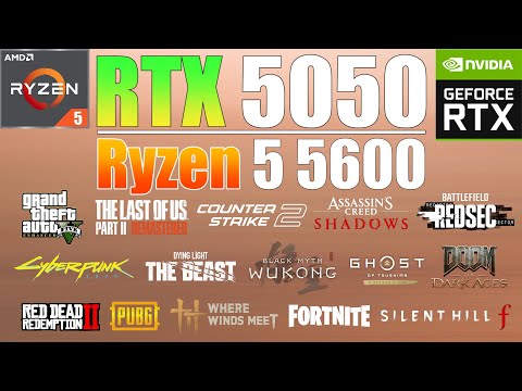 Ryzen 5 5600 + RTX 5050 : 1080p Gaming PC Build! 15 Games Tested
