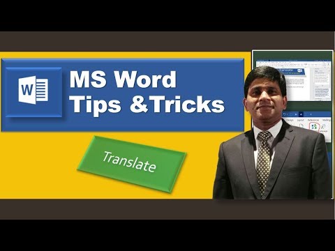 Translate  in Microsoft Word: Microsoft Word Tips & Tricks:  microsoft office