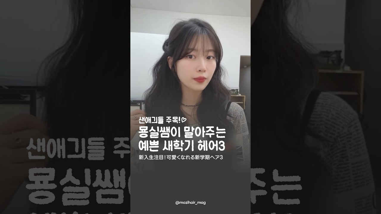 [스타일링] 느좋선배st 머리 추천 3가지 #대학생 #헤어스타일링 #반묶음 #로우번 #똥머리 #여신머리 #ヘアセット #韓国ヘア
