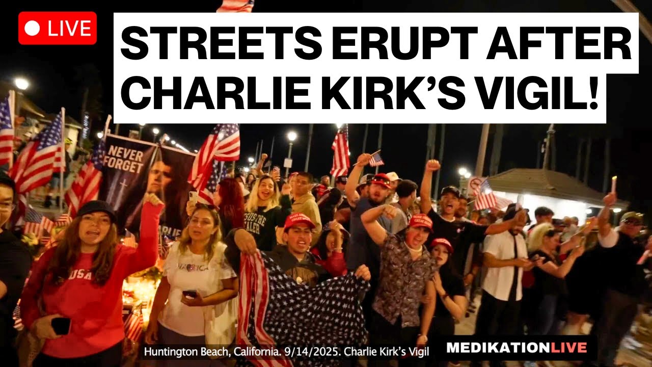 Streets Erupt After Charlie Kirk Vigil – “We Are Charlie Kirk!” - Rep America - LIVE