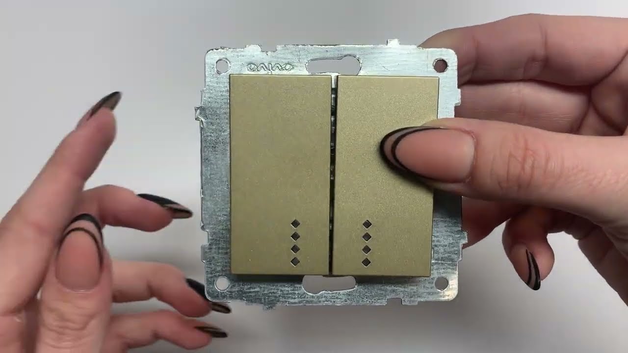 Вимикач двоклавішний з підсвіткою OVIVO Grano титан (600-000212-203)