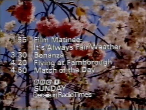 Sunday 5th April 1981 BBC1 - Education Shop - News Headlines - Weather - It's Always Fair Weather