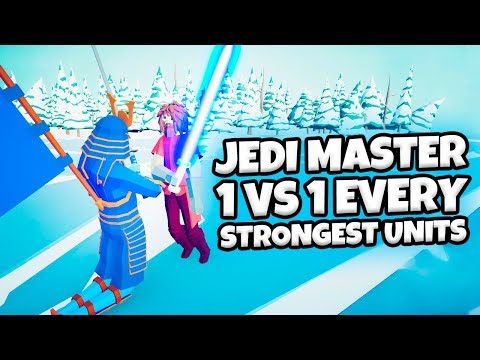 JEDI MASTER 1 VS 1 EVERY STRONGEST UNITS IN GAME