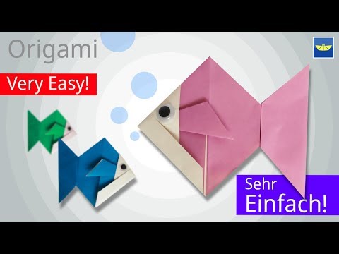 Origami Tiere Fisch : basteln mit Kindern