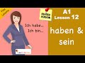 A1 Lesson 12 Haben Und Sein Verb Conjugation Revised Learn German