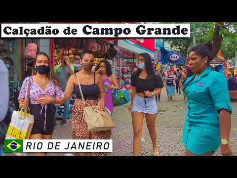 Walking on Calçadão de Campo Grande 🇧🇷 | Rio de Janeiro, Brazil | 4K 2021