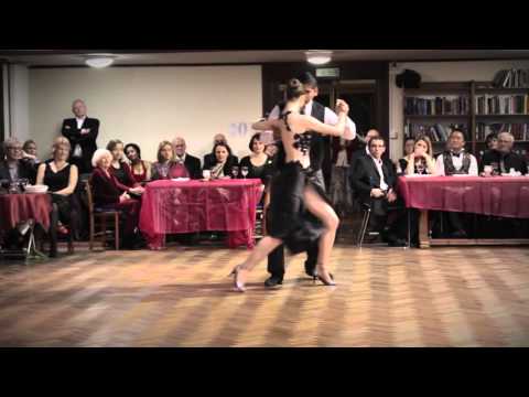  Dante Culcuy  and  Miriam Orcutt  are  dancing  to  "  Sin Lagrimas  "