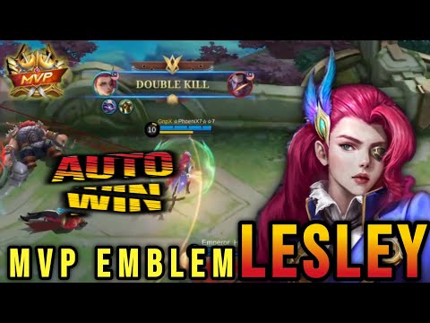 MVP EMBLEM FOR LESLEY | UNTOUCHABLE💯 | LESLEY BEST BUILD 2023 | ONE SHOT ONE KILL - MLBB
