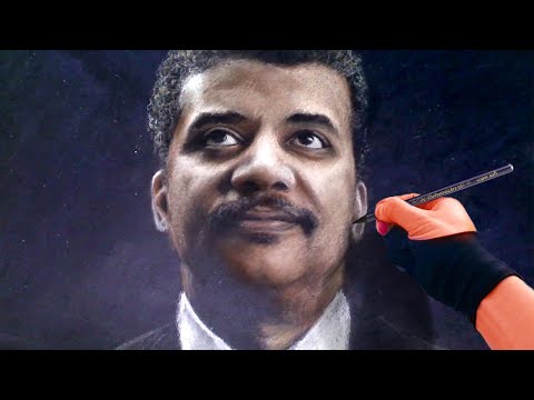 Neil deGrasse Tyson Portrait Drawing – Color Pastel