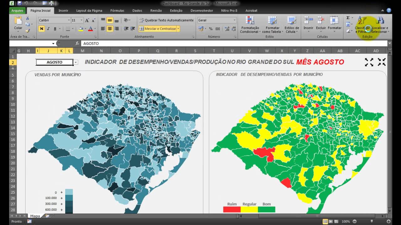 Watch Now Mapa do Rio Grande do Sul em Excel Mapa do Rio Grande do Sul em Excel