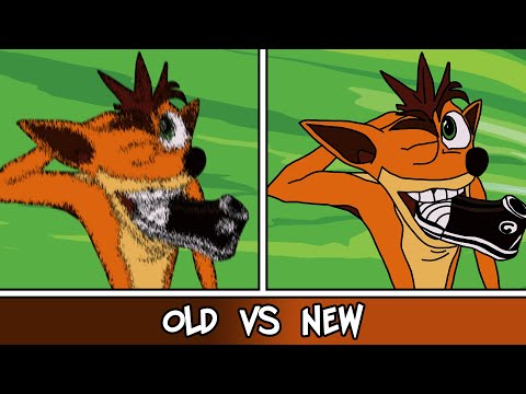 Crash Twinsanity - Release Trailer vs Remastered (Side-by-Side Comparison)