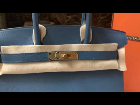 Hermes Birkin 30 blue azur epsom