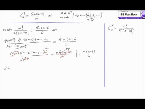 Combinari - ecuatie rezolvata