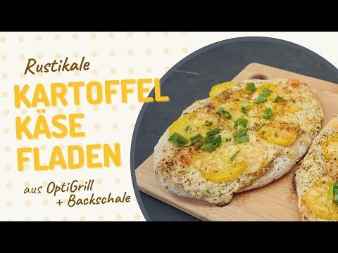 Rustikale Kartoffel-Käse-Fladen (Dinnete/Dinnele) — Rezept für die OptiGrill Backschale