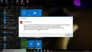 Fix: Your system requires SMB2 or higher error on Windows 10
