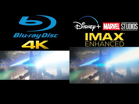 Avengers: Endgame Disney+ IMAX Enhanced vs 4K Blu-ray vs Blu-ray (SDR version)