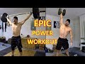 EPIC EXPLOSIVE WORKOUT! 200lbs x 3 Power Snatch PR | 1-Arm DB Snatch | Heavy Swings