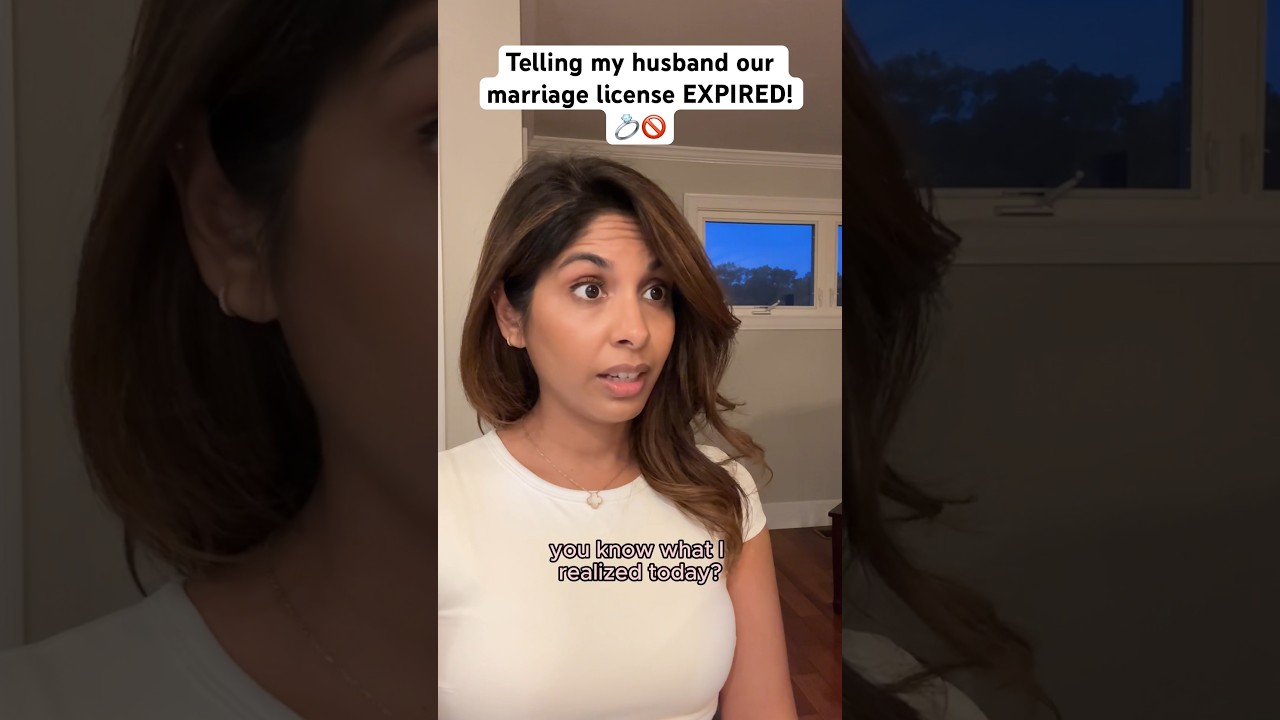 Telling my husband our marriage license EXPIRED! | #shorts