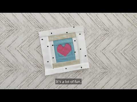 How to Foundation Paper Piece -  Heart on a Spool