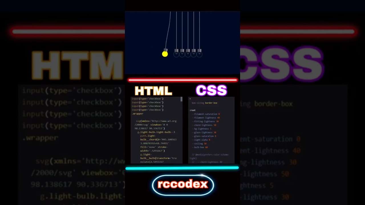 #shiny 💡✨ HTML + CSS Animation | Newton’s Cradle Effect ⚙️