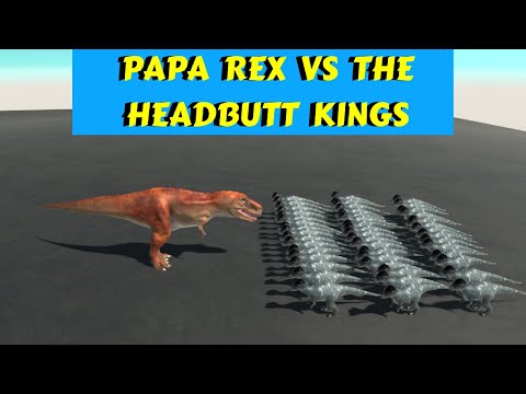 T-REX vs An Army of PACHYCEPHALOSAURUS in Animal Revolt Battle Simulator [Gameplay]