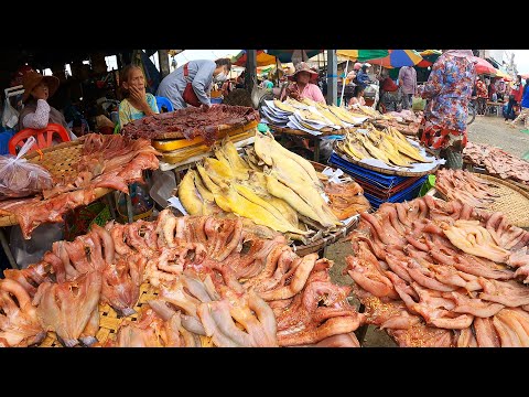 Visiting The Most Popular Wholesale Dried Fish Market In Phnom Penh City
