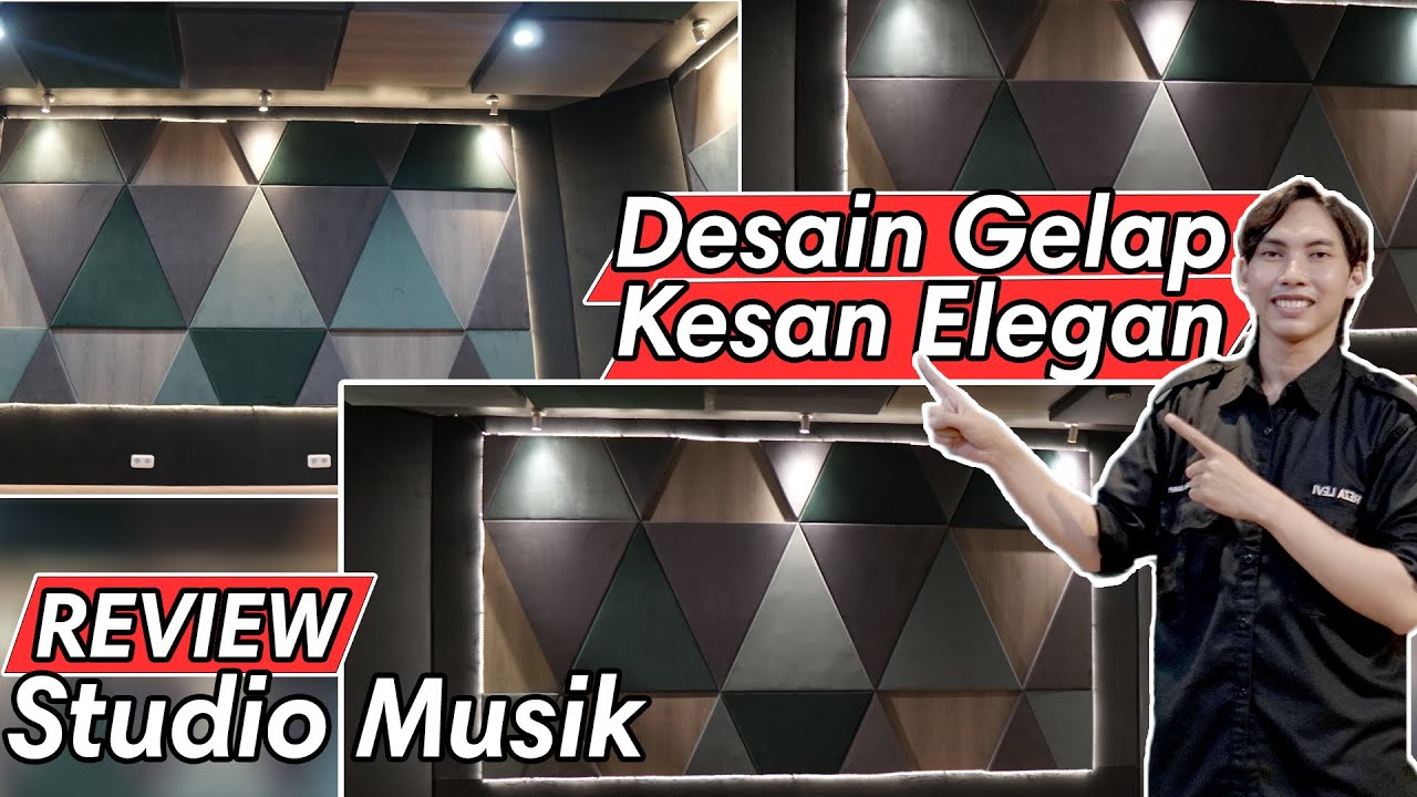 Review Studio Musik - Dominan Warna Gelap, Desain Elegan