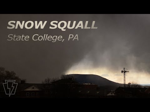 Heavy Snow Squall hits Penn State - November 18, 2022