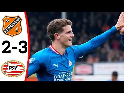 FC Volendam vs PSV Eindhoven, 2-3 / Guus Til goals and Extended Match Highlights.