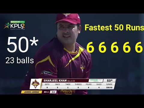 KPL 2022| Sharjeel Khan Fastest Fifty Ever In KPL History| HIGHLIGHTS HD