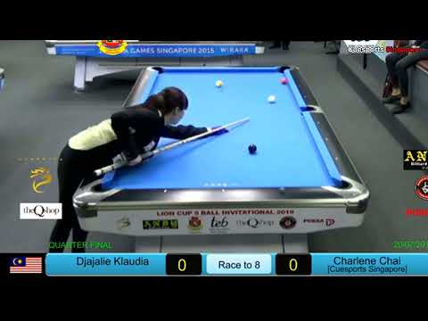 Djajalie Klaudia Vs. Charlene Chai | Race To 8 - LION CUP 9 BALL INVITATIONAL .