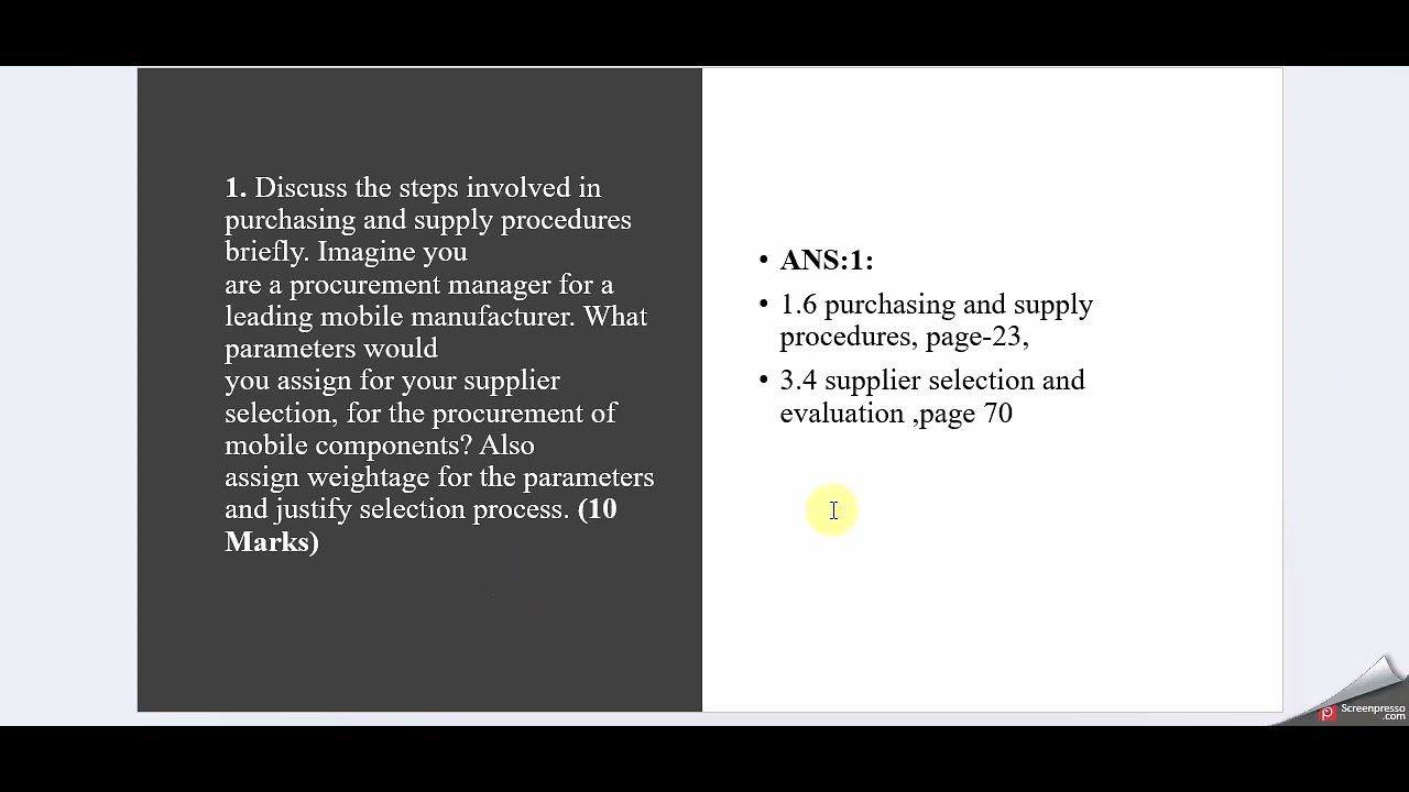 NMIMS -DEC2022 Assignment- Procurement Management