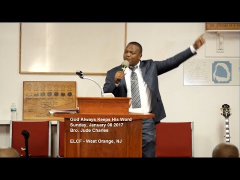 ELCF - 2017-0108 God Always Keeps His Word - Bro. Jude Charles